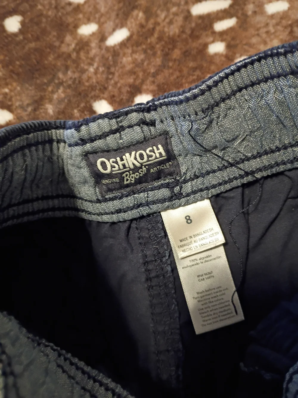OshKosh B'gosh Navy Cargo Shorts with Drawstring
